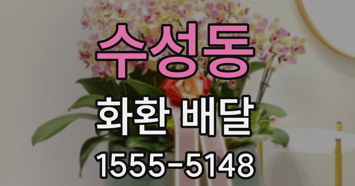 수성동 화환 배달