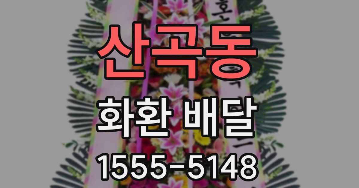 산곡동 화환 배달