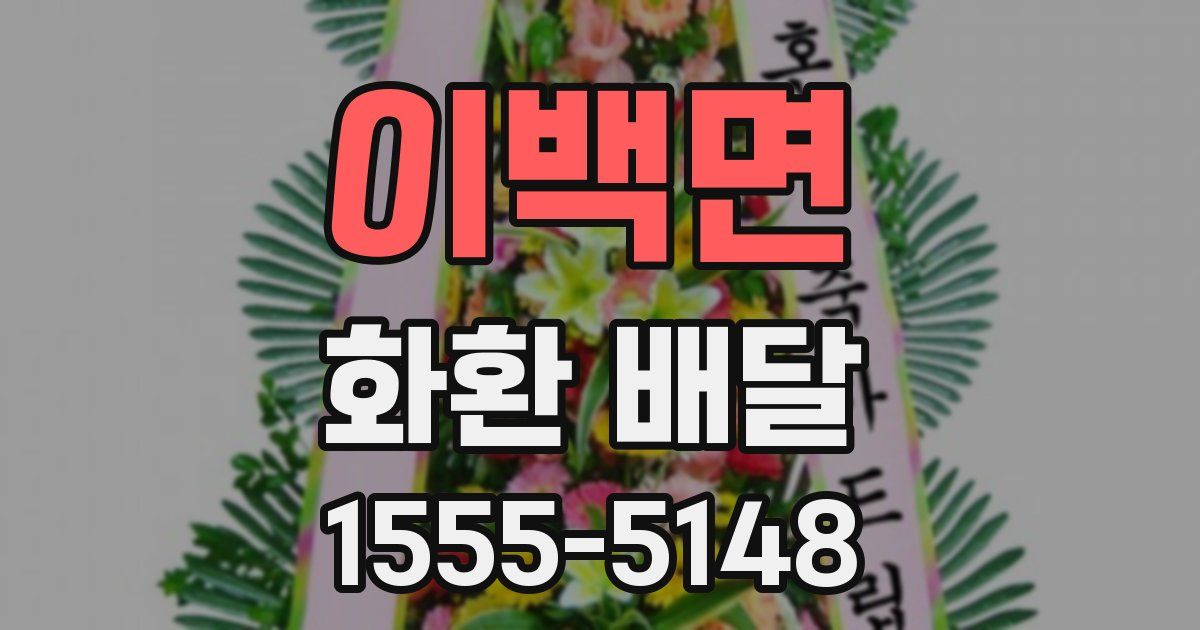 이백면 화환 배달
