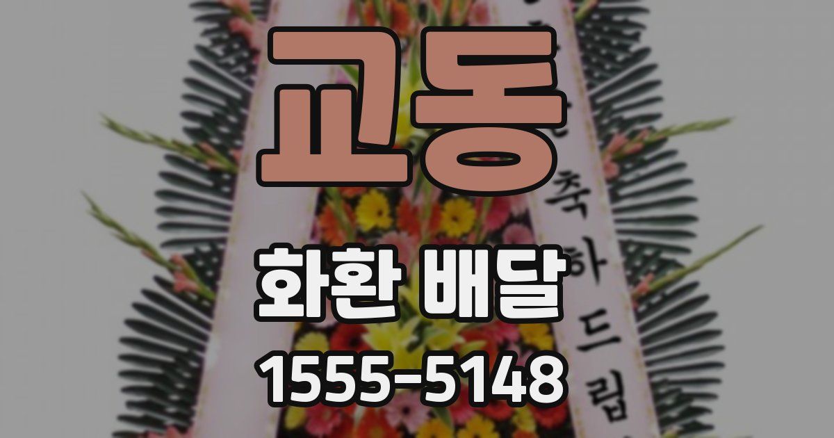 교동 화환 배달