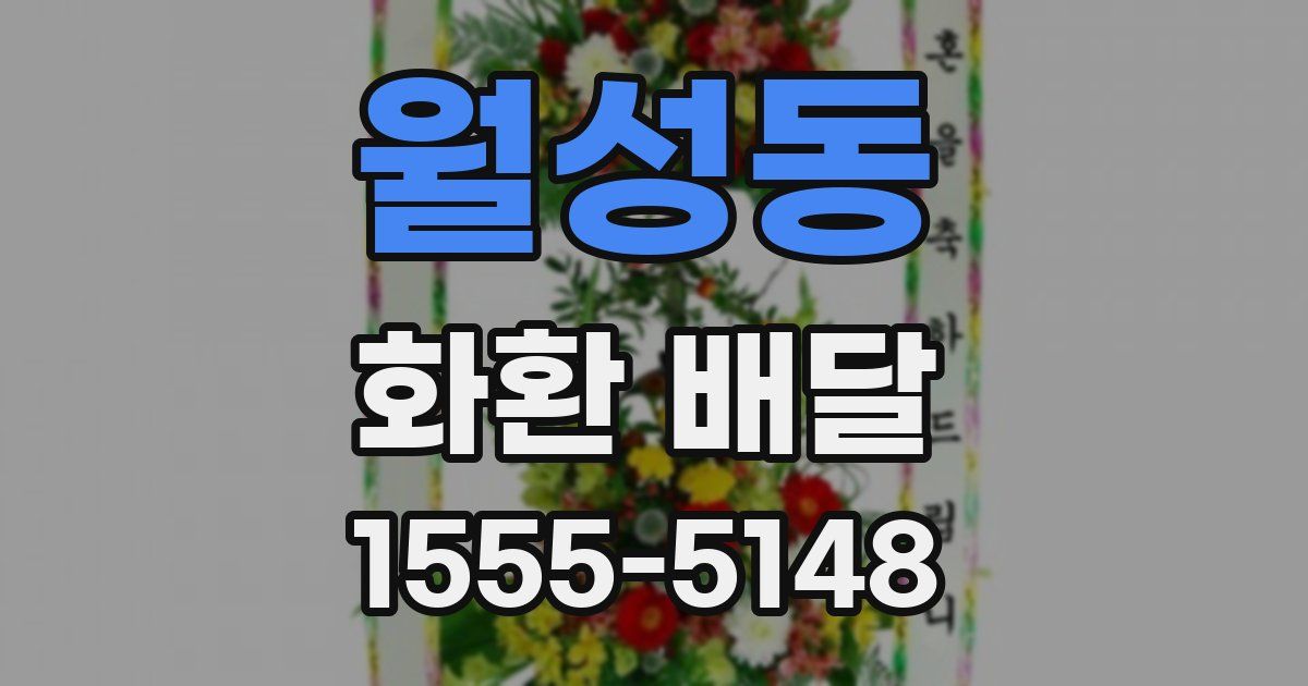 월성동 화환 배달