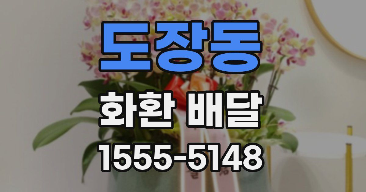 도장동 화환 배달