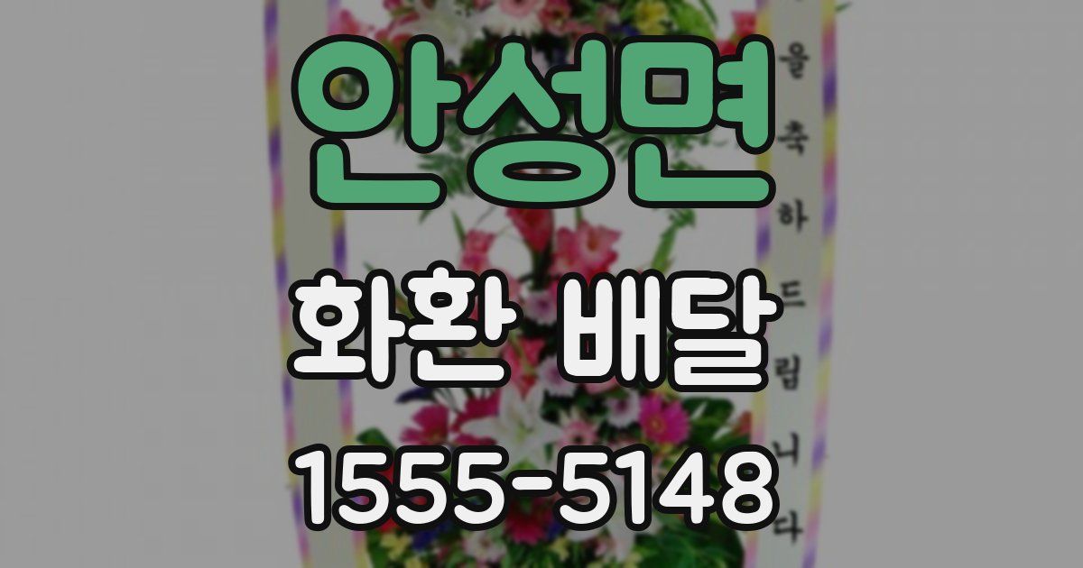 안성면 화환 배달