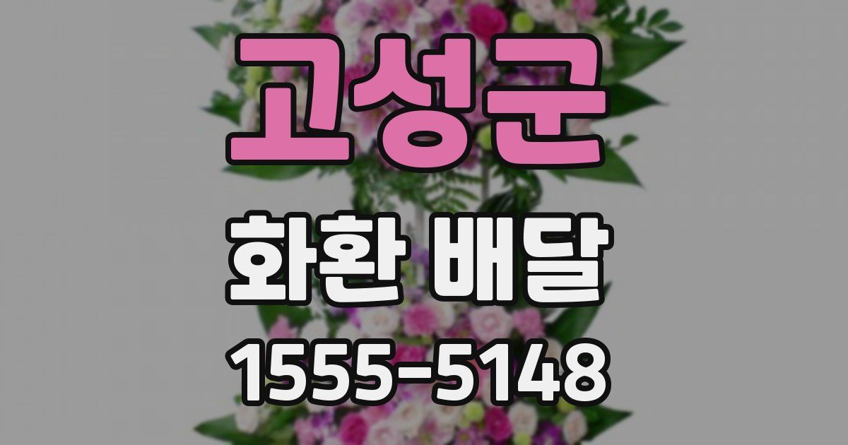 고성군 화환 배달