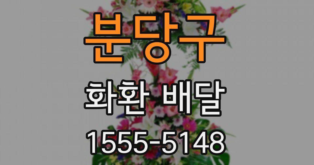 분당구 화환 배달