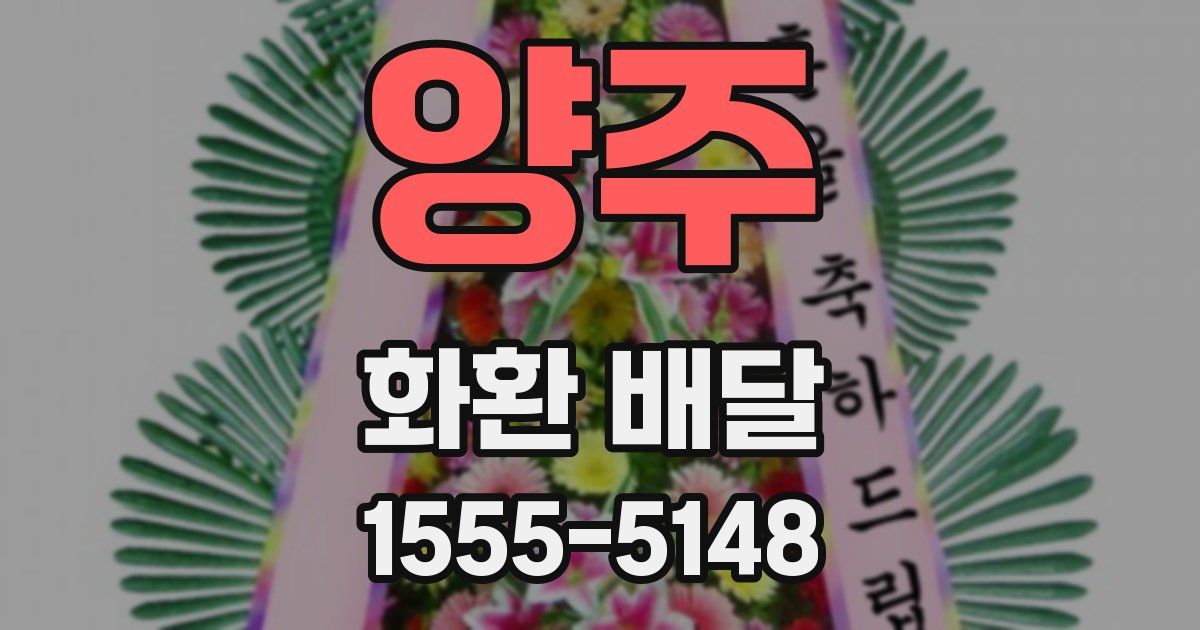 양주 화환 배달