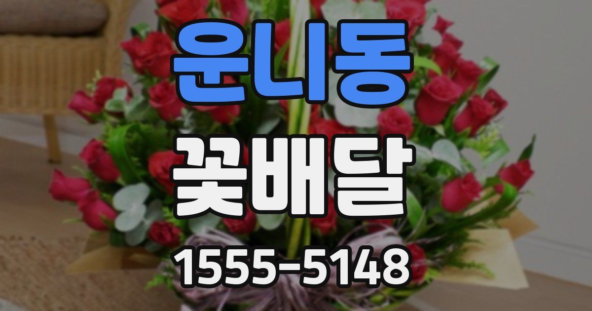 운니동 꽃배달