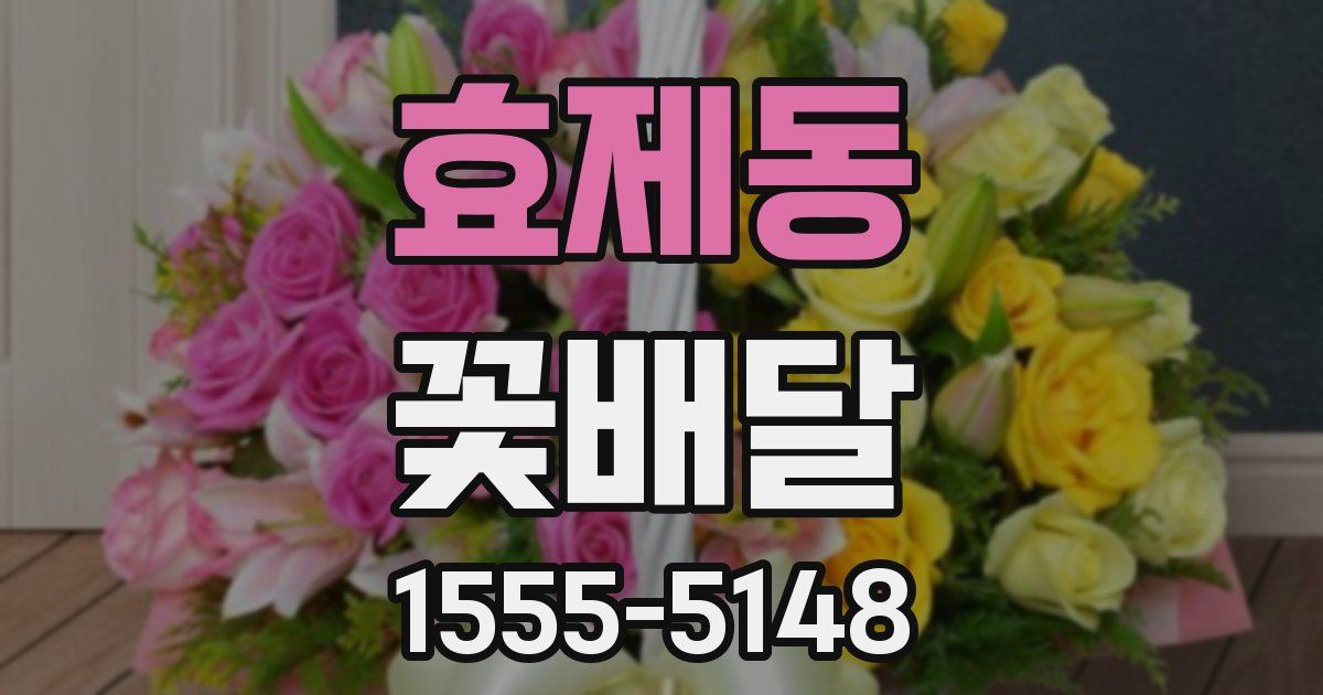 효제동 꽃배달