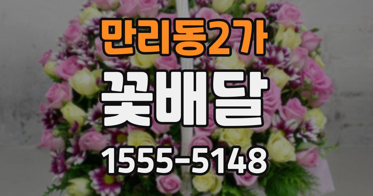 만리동2가 꽃배달