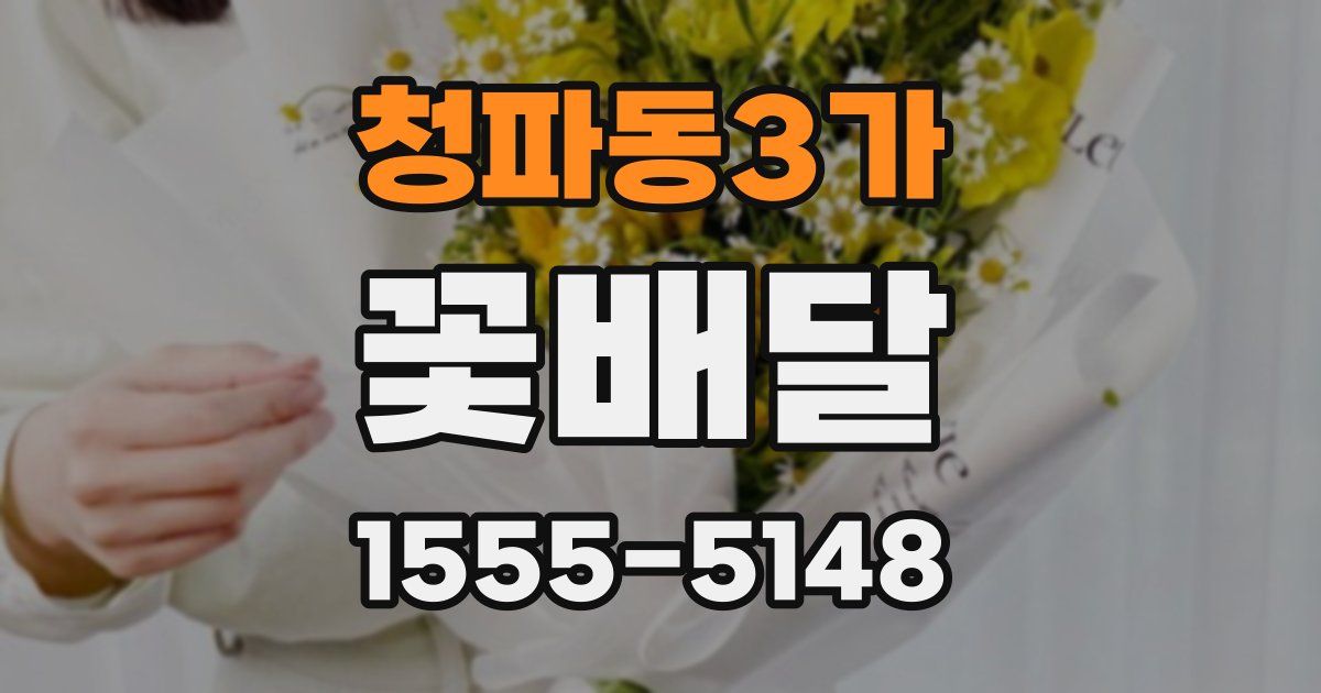 청파동3가 꽃배달