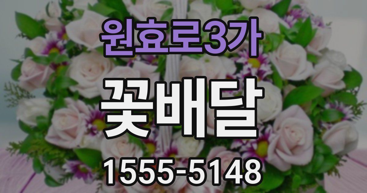 원효로3가 꽃배달