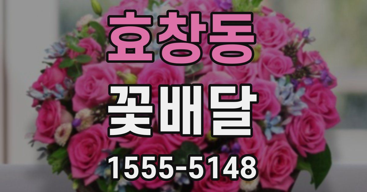 효창동 꽃배달