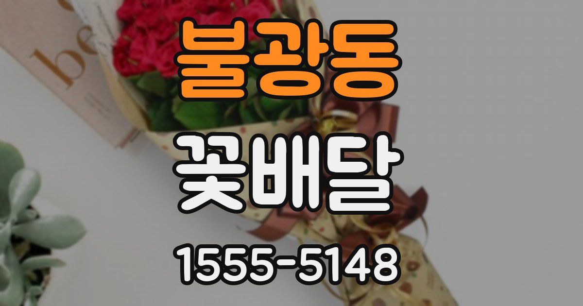 불광동 꽃배달