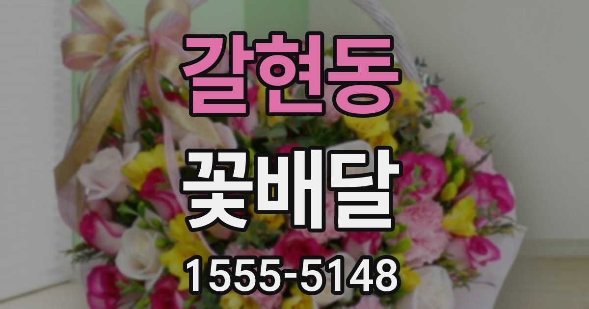 갈현동 꽃배달