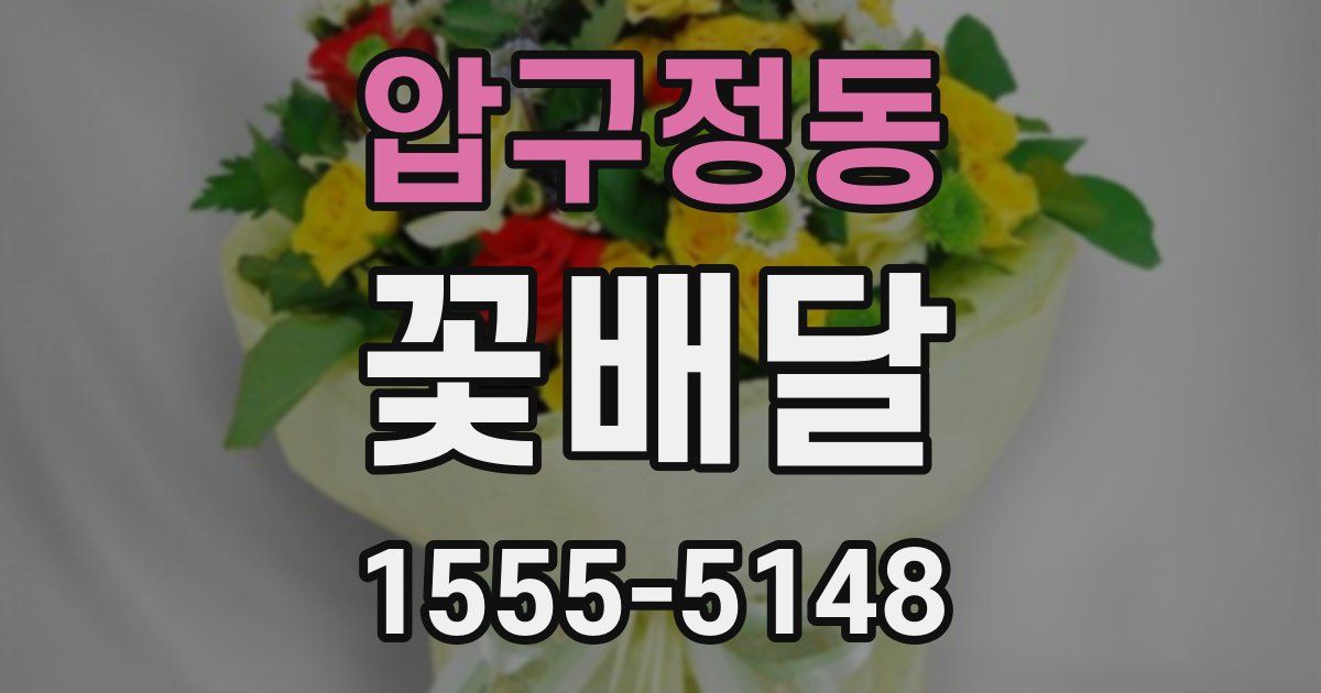 압구정동 꽃배달