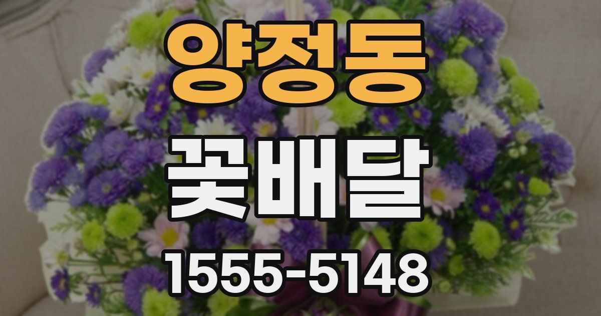 양정동 꽃배달