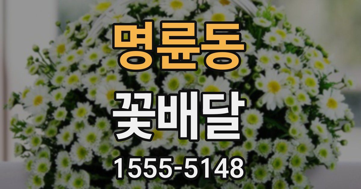 명륜동 꽃배달