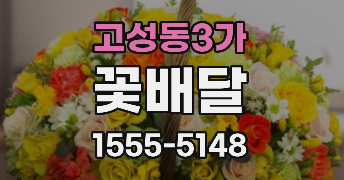 고성동3가 꽃배달