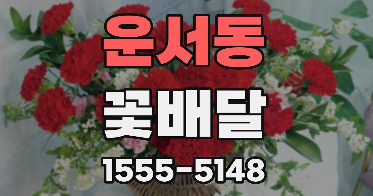 운서동 꽃배달