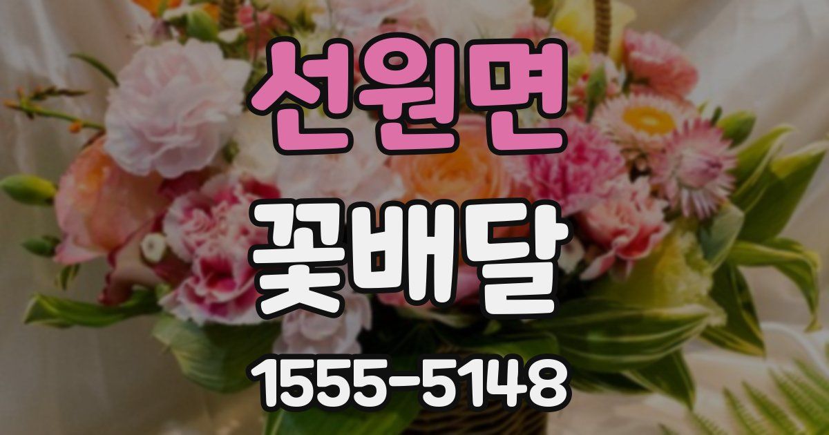 선원면 꽃배달