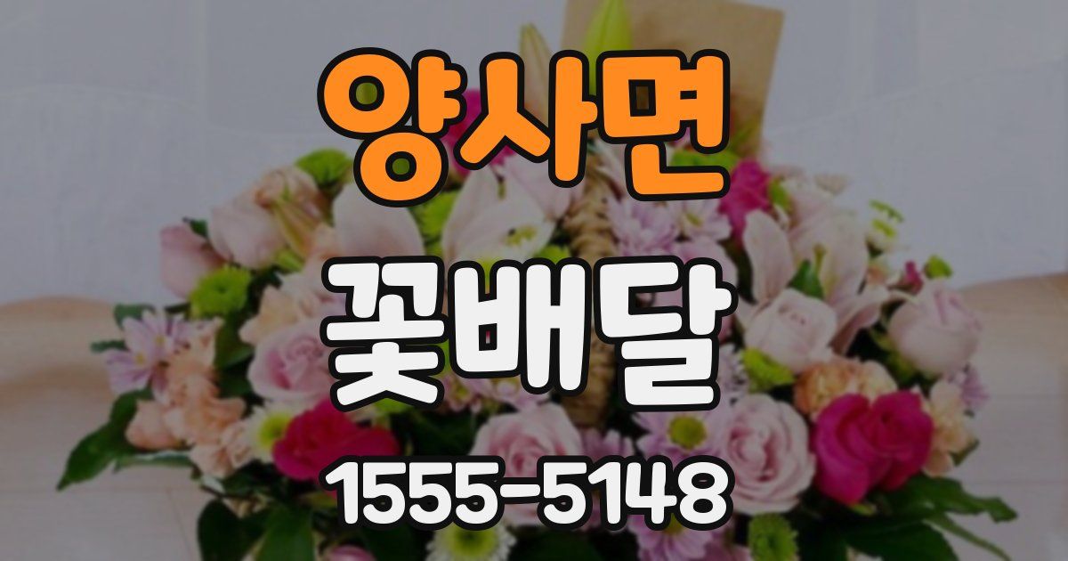 양사면 꽃배달