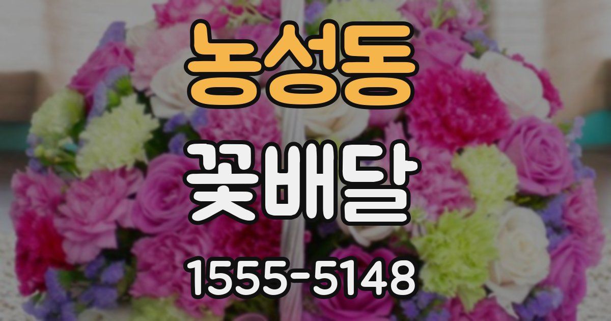 농성동 꽃배달