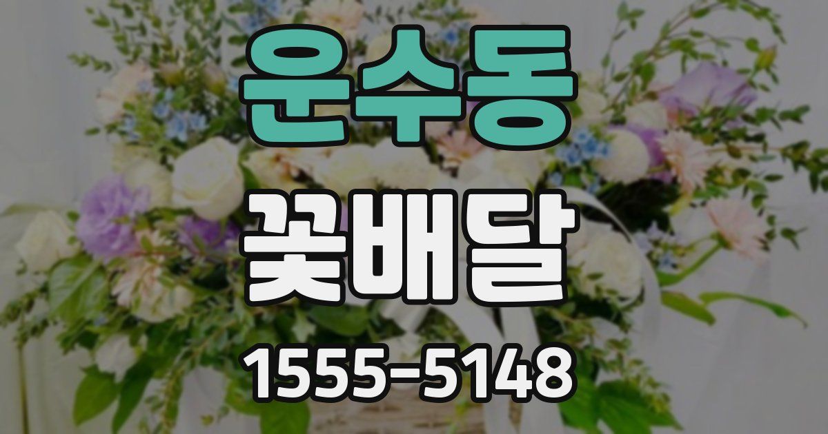 운수동 꽃배달