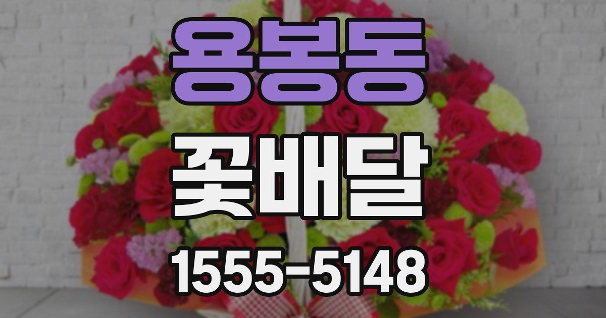 용봉동 꽃배달
