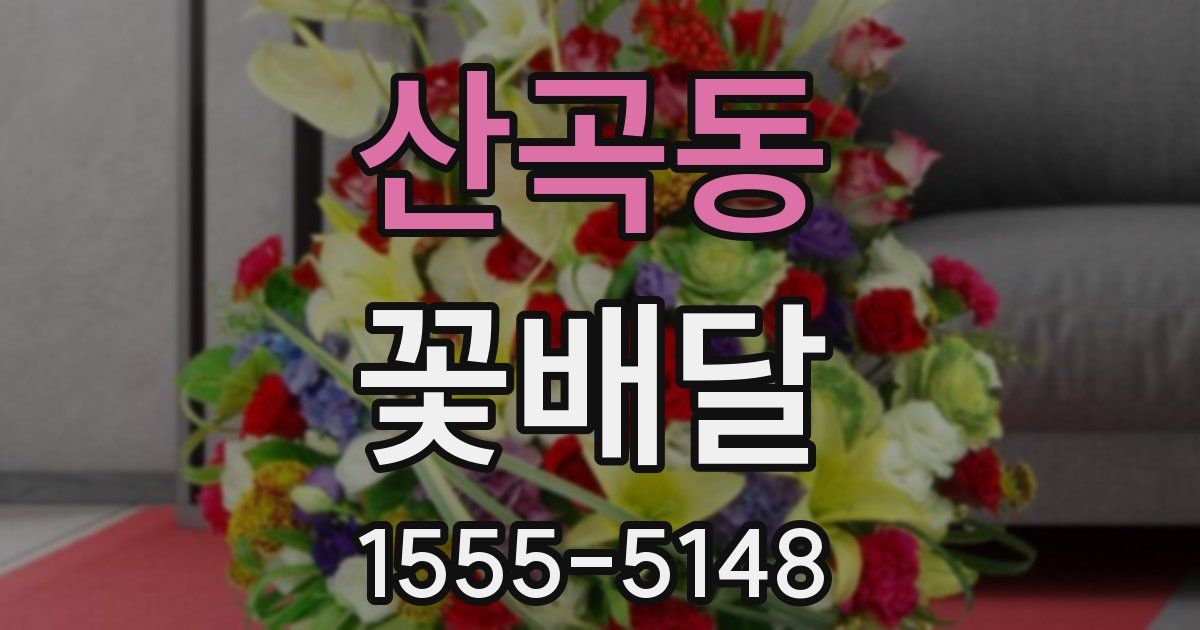 산곡동 꽃배달