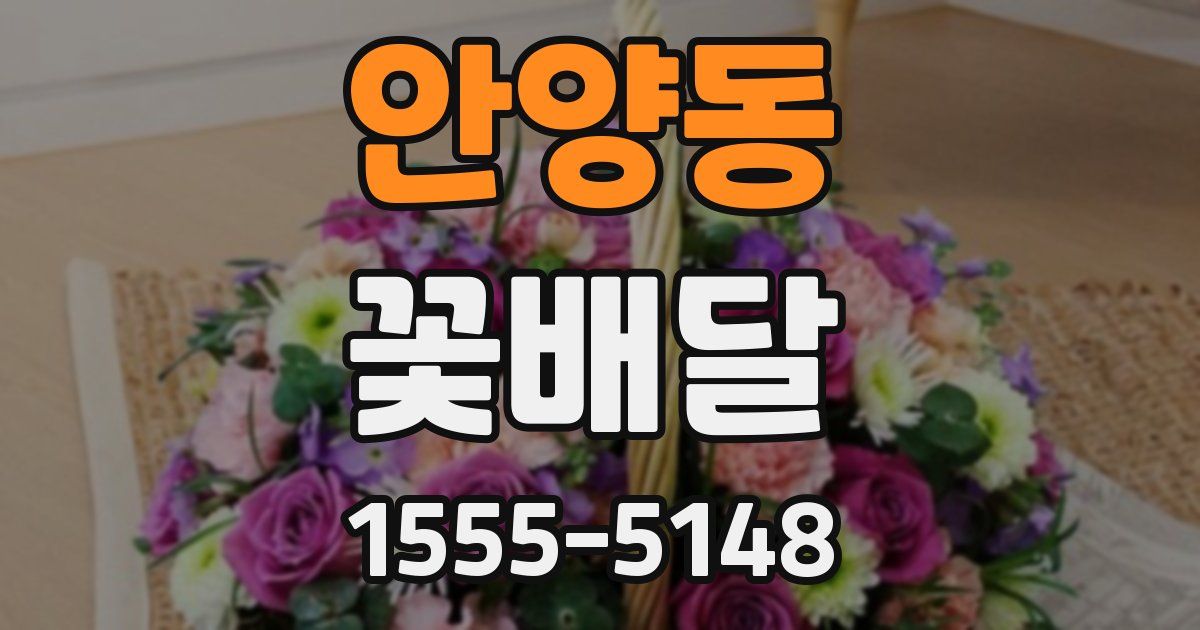 안양동 꽃배달