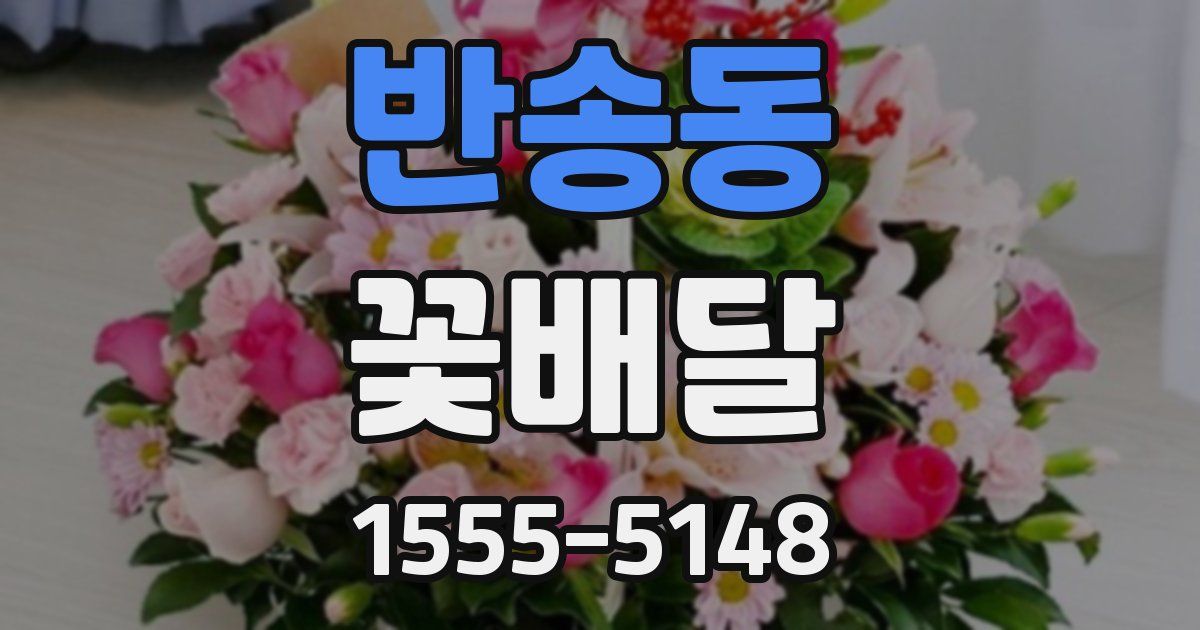 반송동 꽃배달
