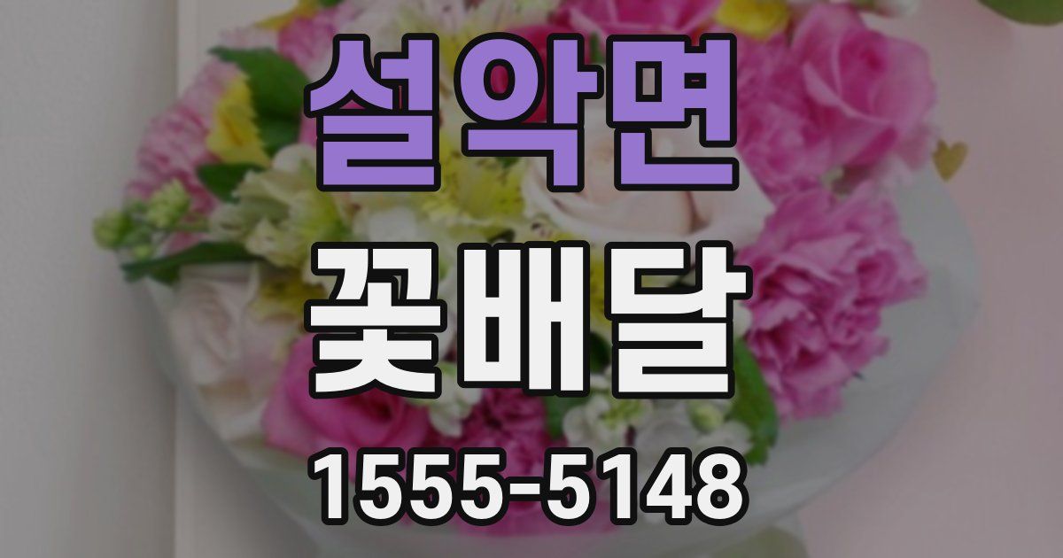 설악면 꽃배달