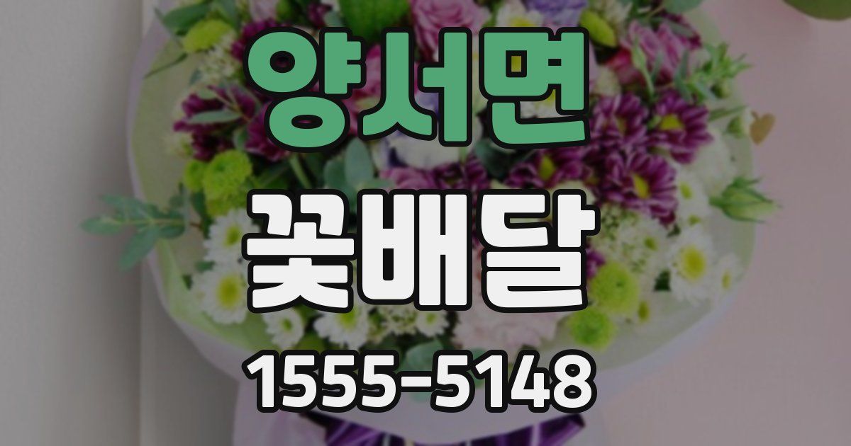 양서면 꽃배달
