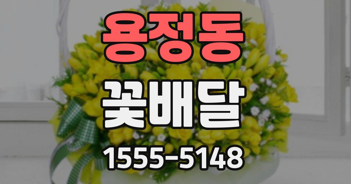 용정동 꽃배달