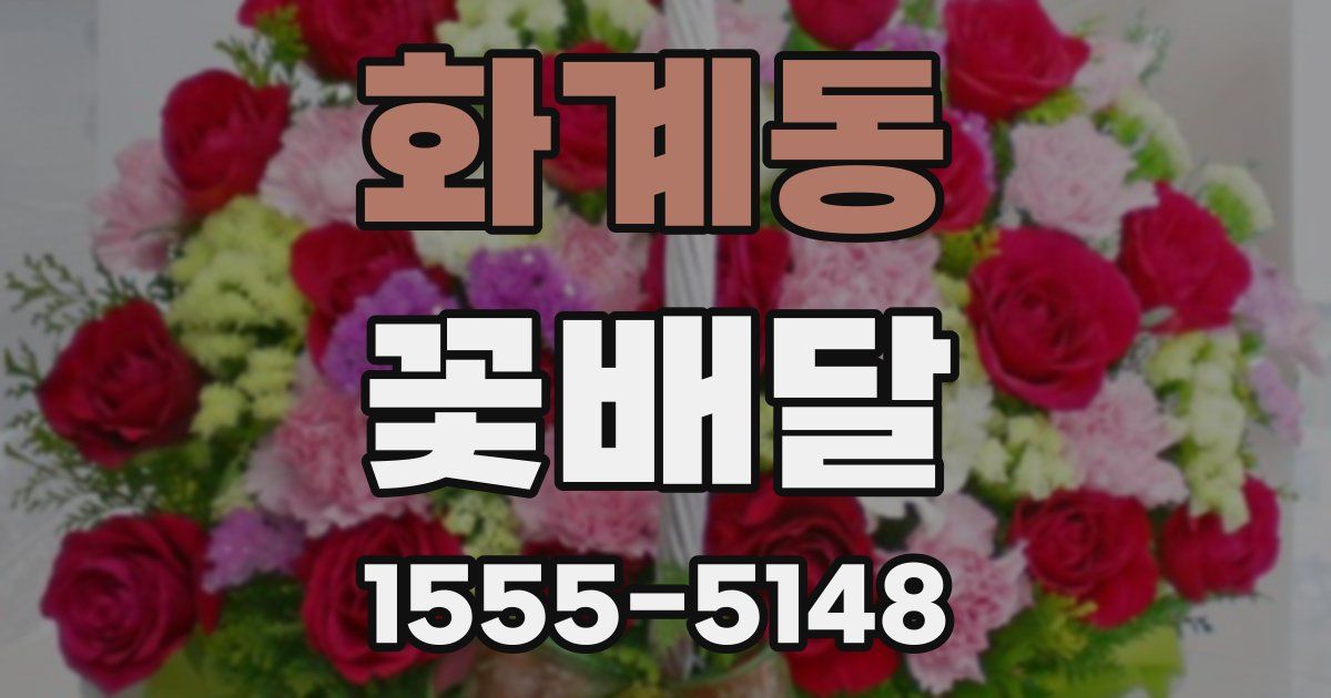 화계동 꽃배달