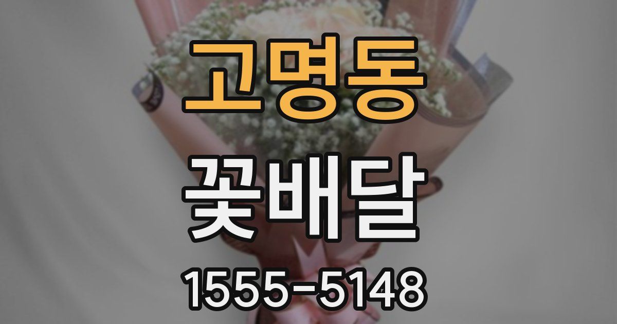 고명동 꽃배달