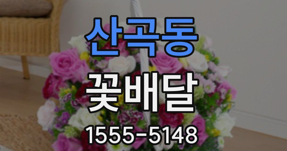 산곡동 꽃배달