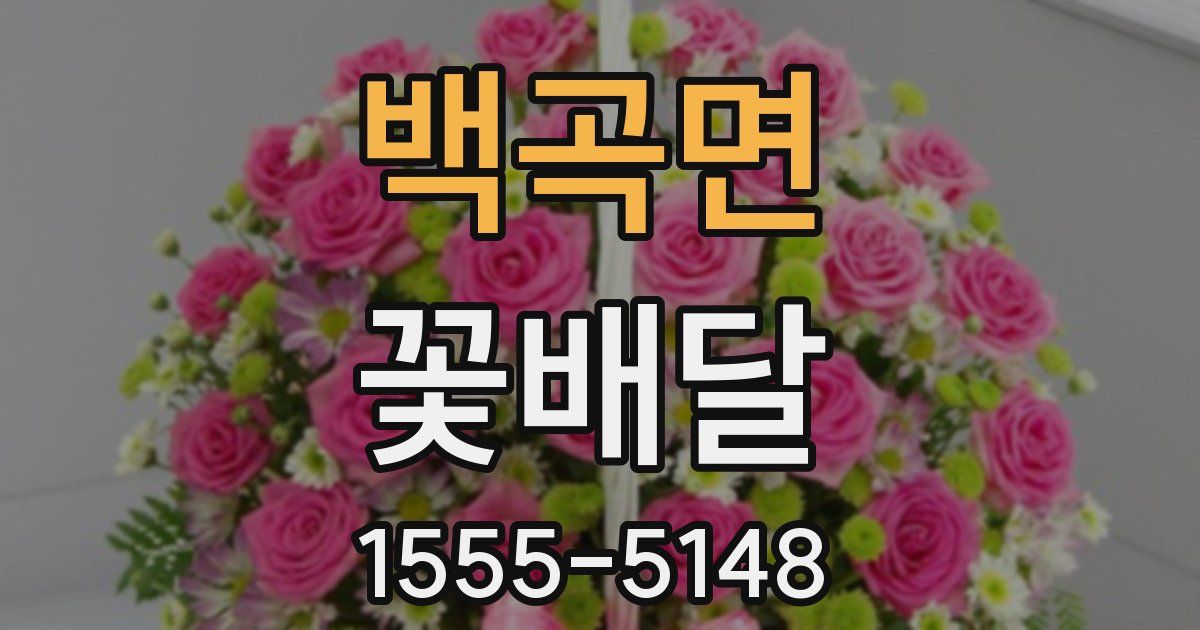 백곡면 꽃배달