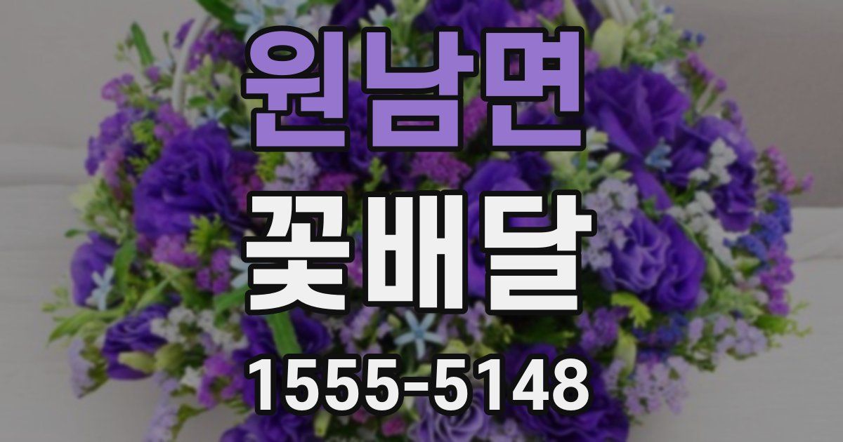 원남면 꽃배달