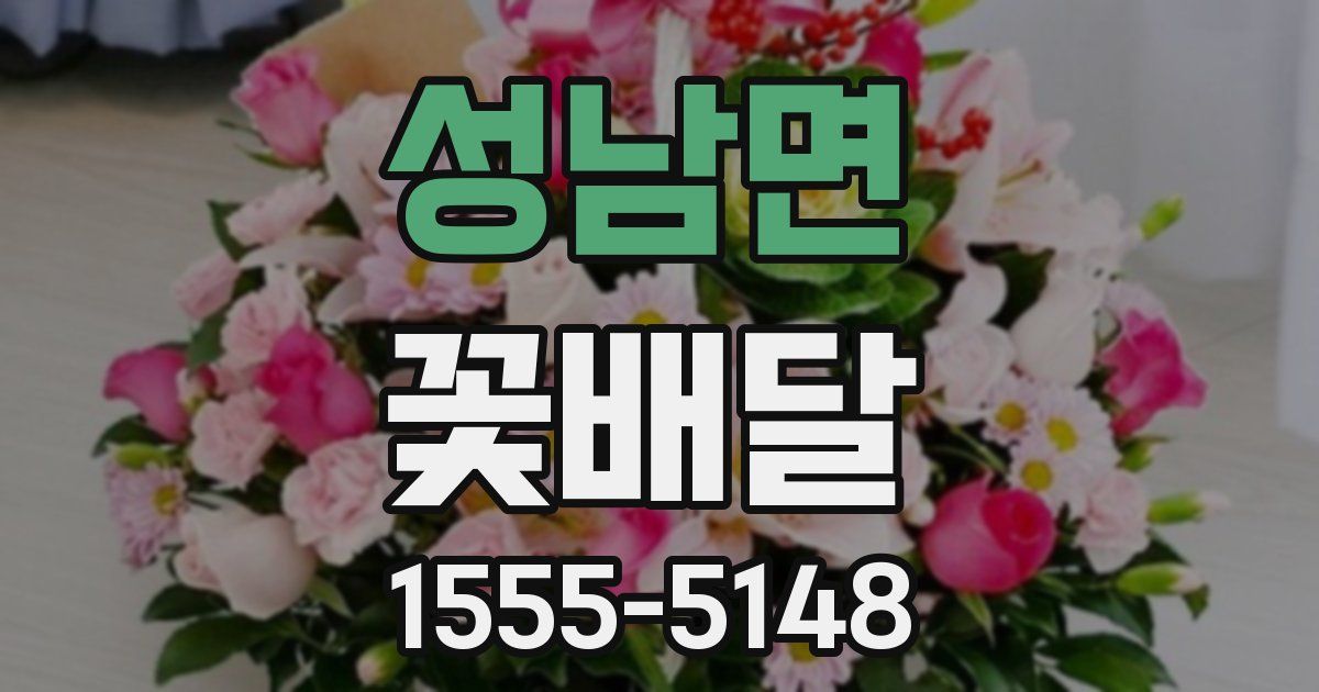 성남면 꽃배달