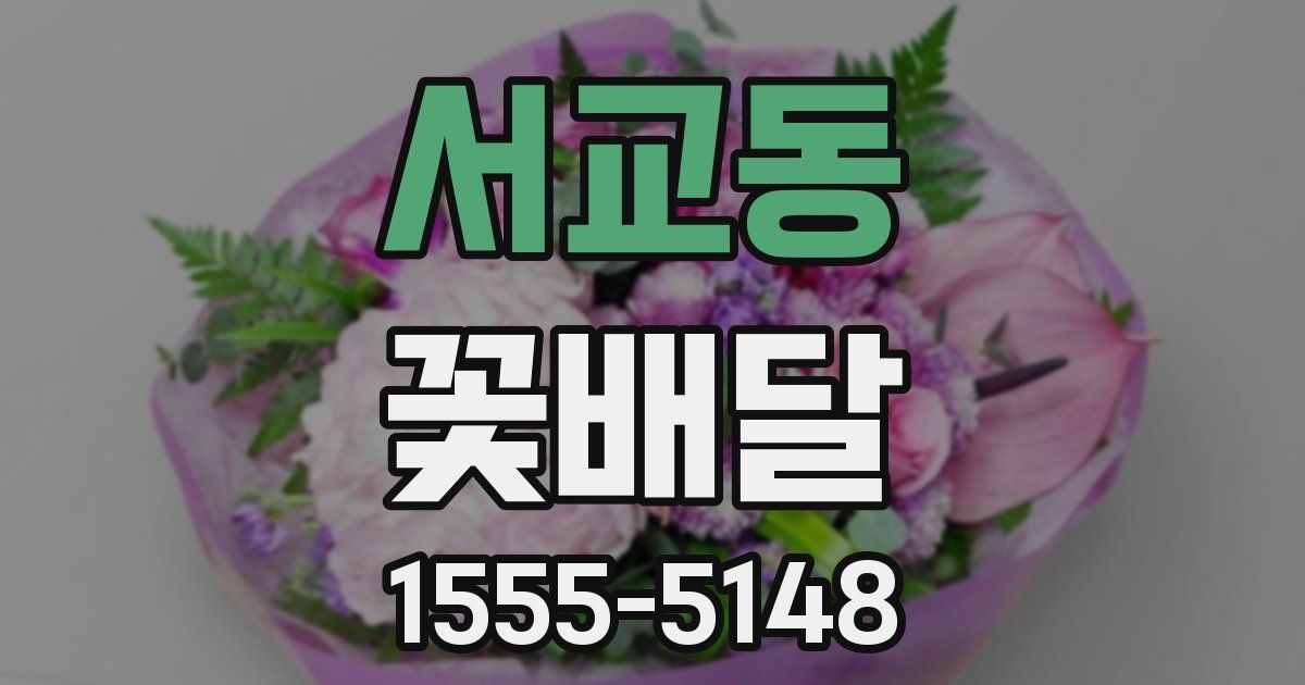 서교동 꽃배달