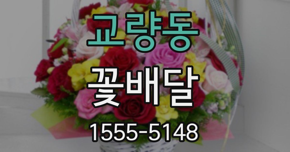 교량동 꽃배달