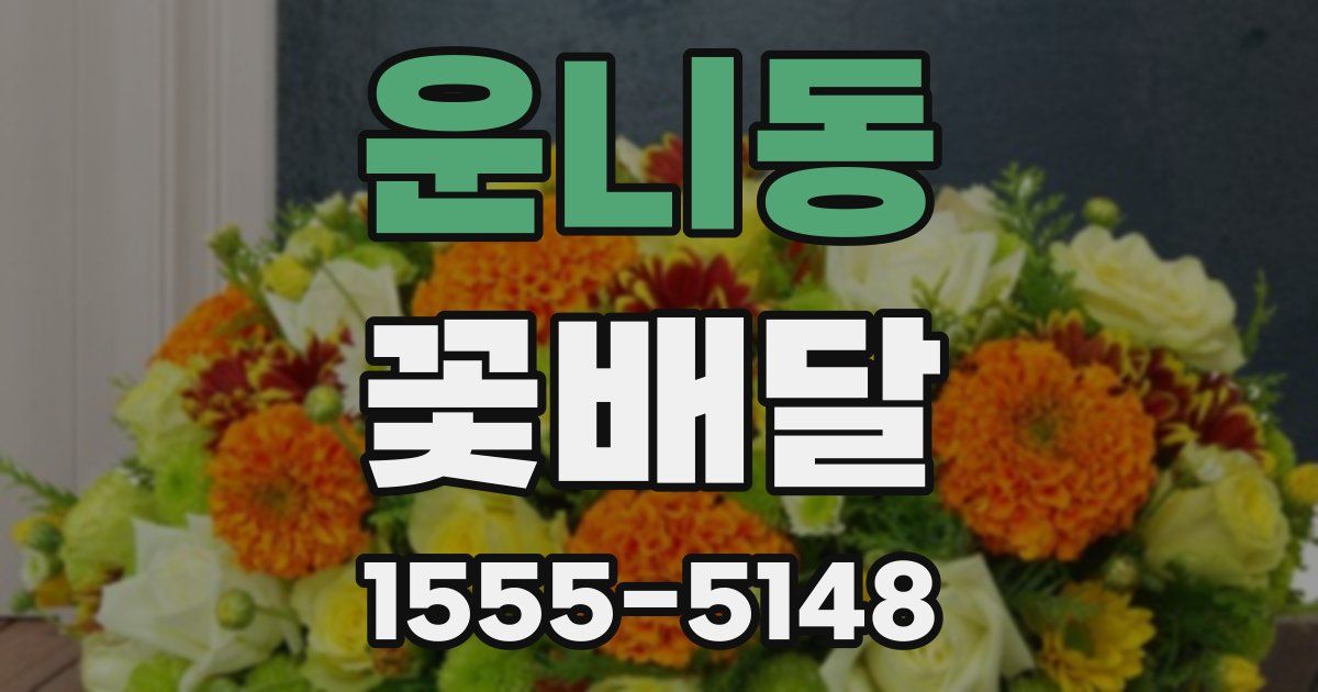 운니동 꽃배달