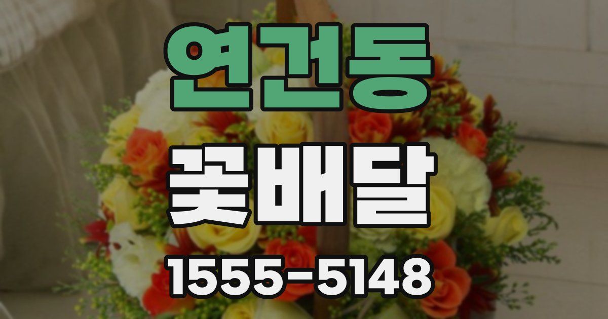 연건동 꽃배달