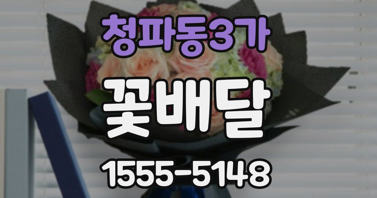 청파동3가 꽃배달