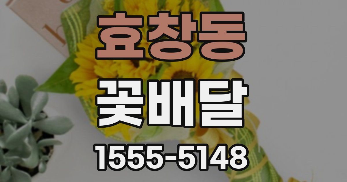 효창동 꽃배달