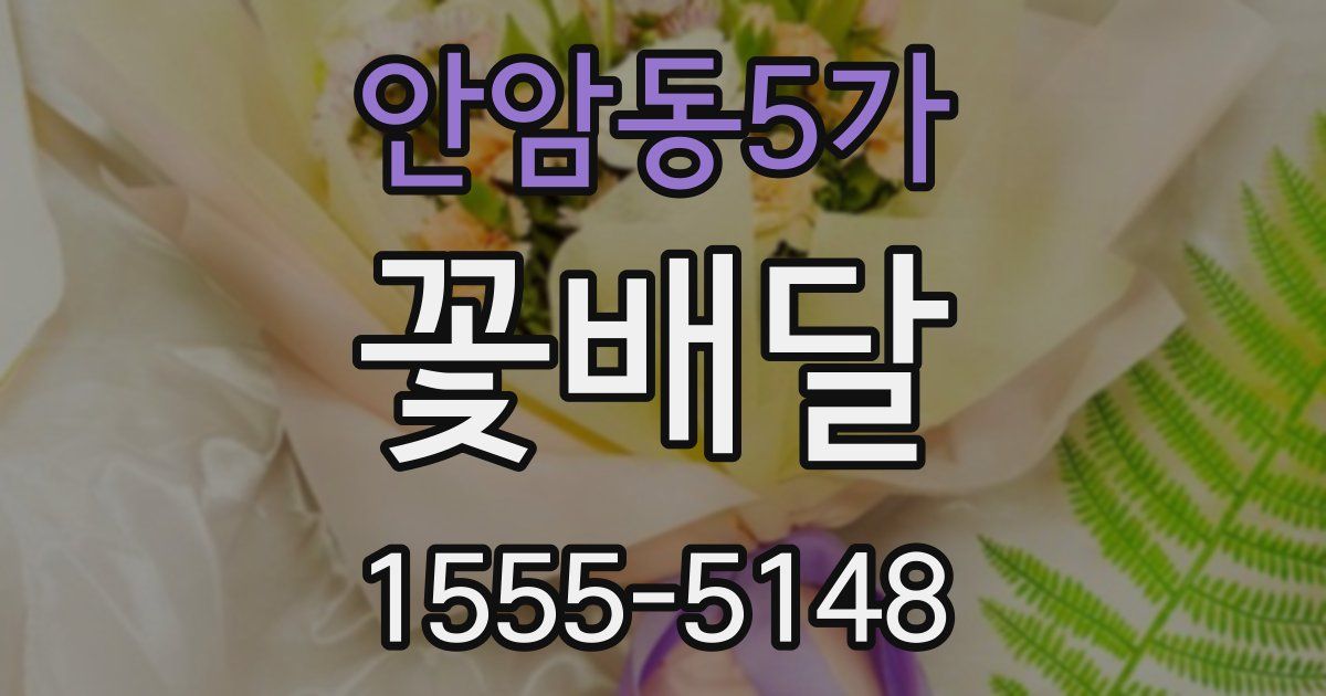 안암동5가 꽃배달