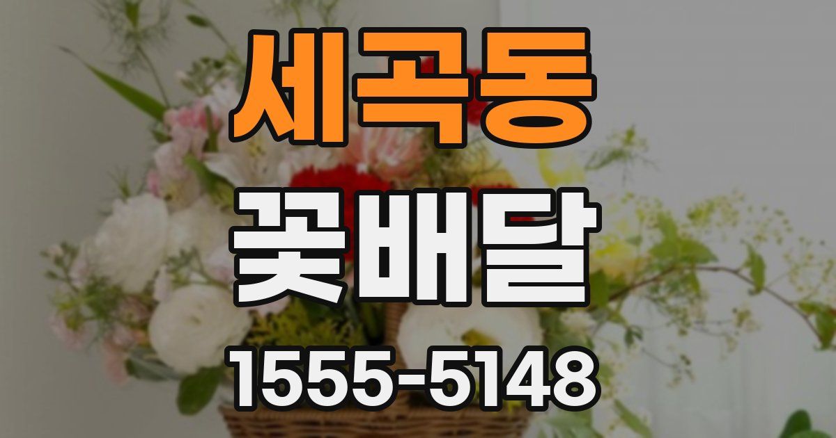 세곡동 꽃배달