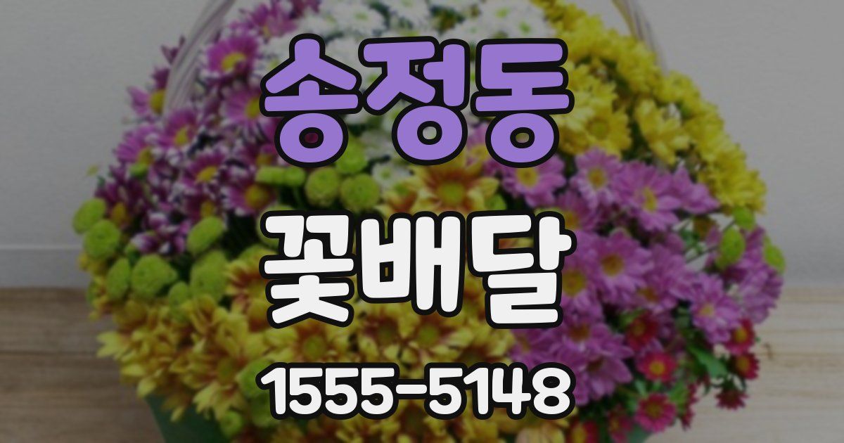 송정동 꽃배달