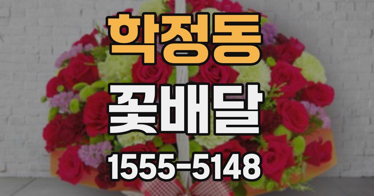 학정동 꽃배달